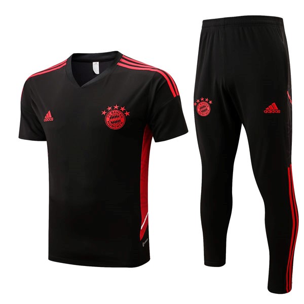 Camiseta Bayern Munich Conjunto Completo 2022 2023 Negro Rojo